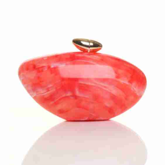 Evening Acrylic Marble Effect Clutch Bag