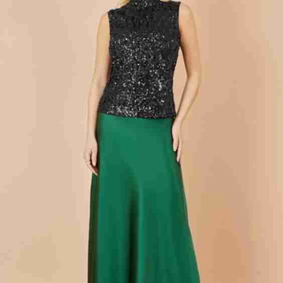 Satin Midi Skirt