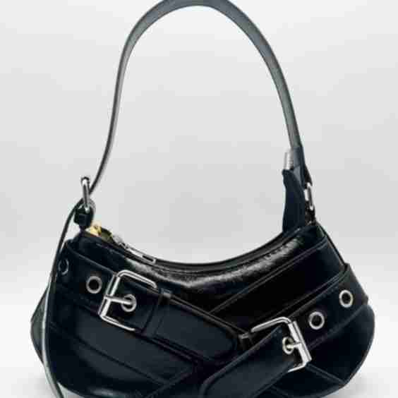 Patent Buckle Shoulder Bag