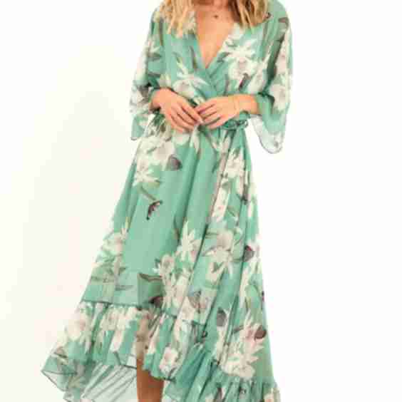 Kimono Wrap Floral Dress