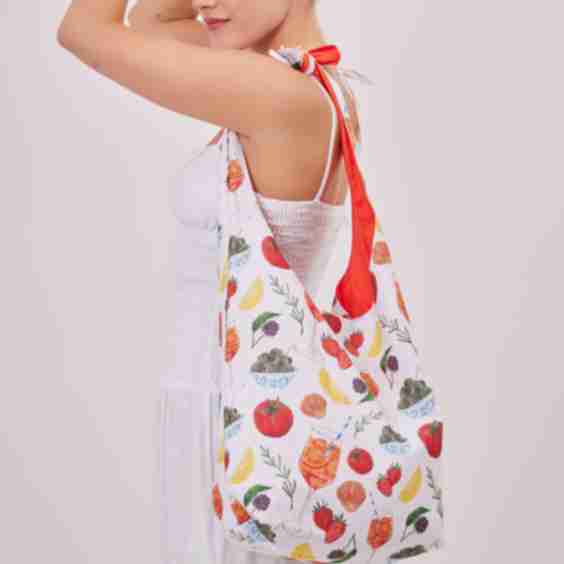 Tomato Girl Knotted Tote Bag