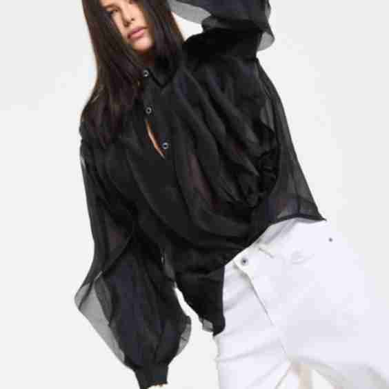 Ruffle Sheer Shirt
