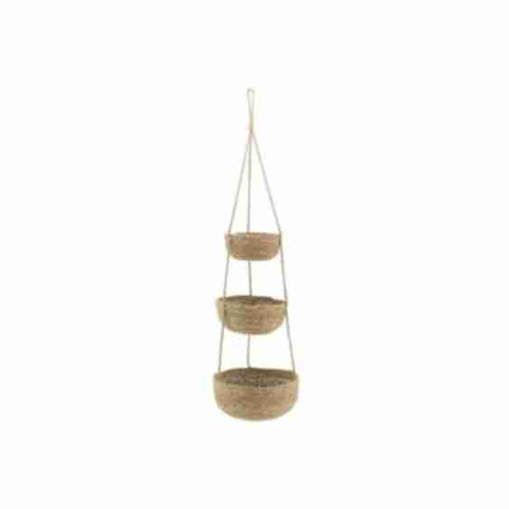 Suspension 3 Pots in Natural Rush
