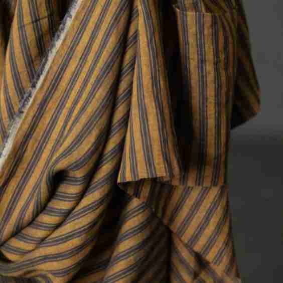 Balsam European Laundered Linen Stripe Fabric