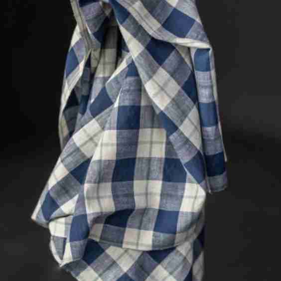 Homestead Check Handwoven Organic Cotton Fabric