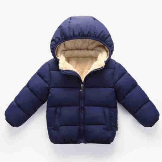 Winter Puffer Jacket with Fur Hood – Warm Hooded Coat
