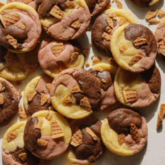 Neapolitan Ice Cream Cone Cookies