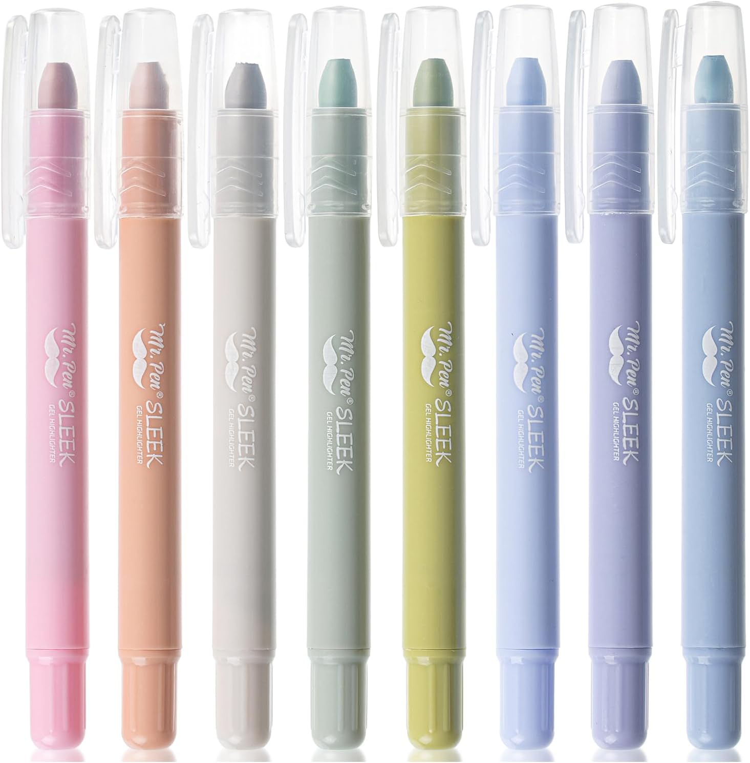 Gel Highlighter 8 Pack Morandi Vintage Colors Bible Highlighters No Bleed