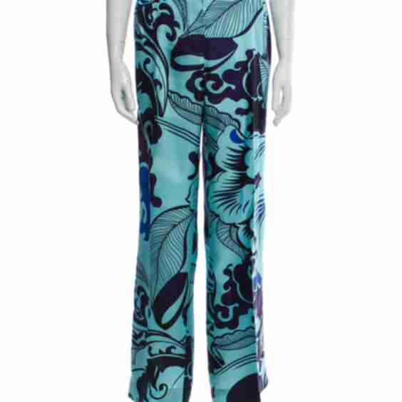 Silk Printed Sweatpants