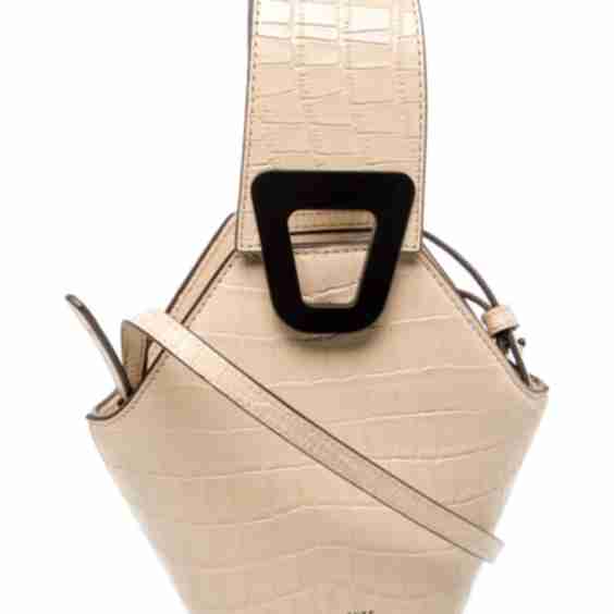 Embossed Leather Top Handle Bag (Pre-Owned)