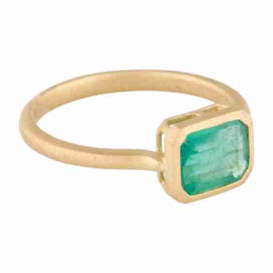 14K 1.02ct Emerald Cocktail Ring (Pre-Owned)