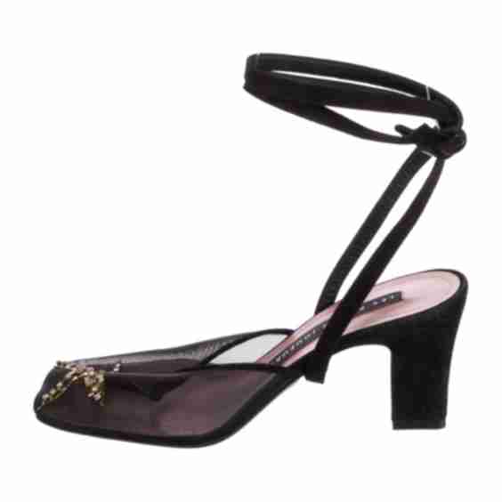 Mesh Slingback Pumps