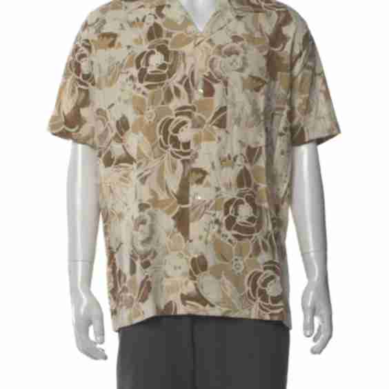 Silk Patch Pockets & Button Closure Shirt (Pre-Owned)