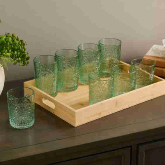 Set of 8 Glasses with Tray