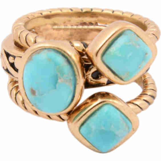 Artisan Crafted Turquoise Set of 3 Stacking Rings