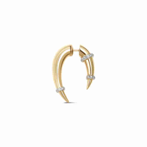 Earring Horn Hoop Diamonds