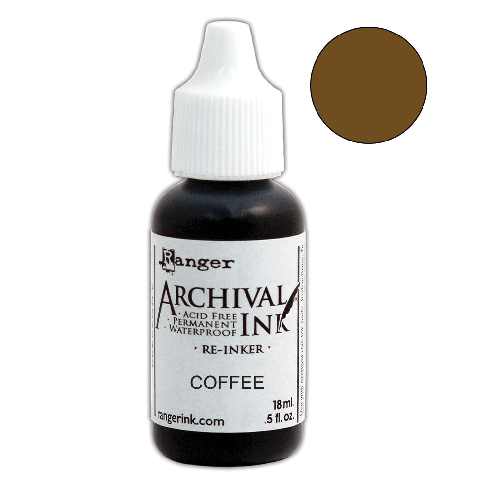 Archival Ink Pads Re-Inker Coffee, 0.5oz