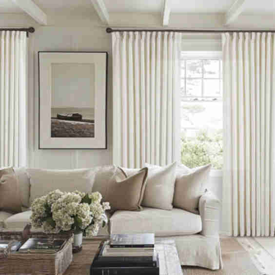 Pinch Pleat Linen Curtains