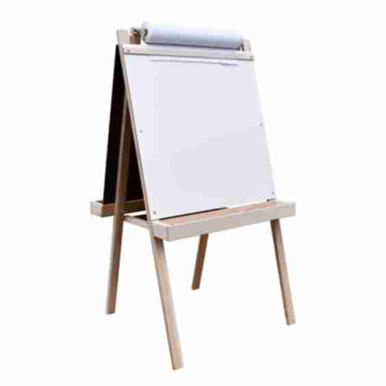 Deluxe Childs Easel Chalkboard Markerboard With Wood Trays 48