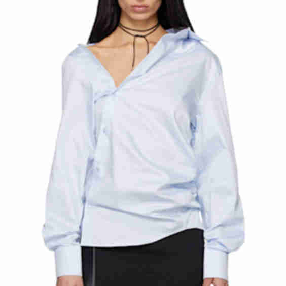 Blue Asymmetric Shirt