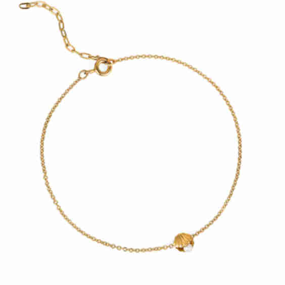 Mini Shell Pearl Bracelet Gold