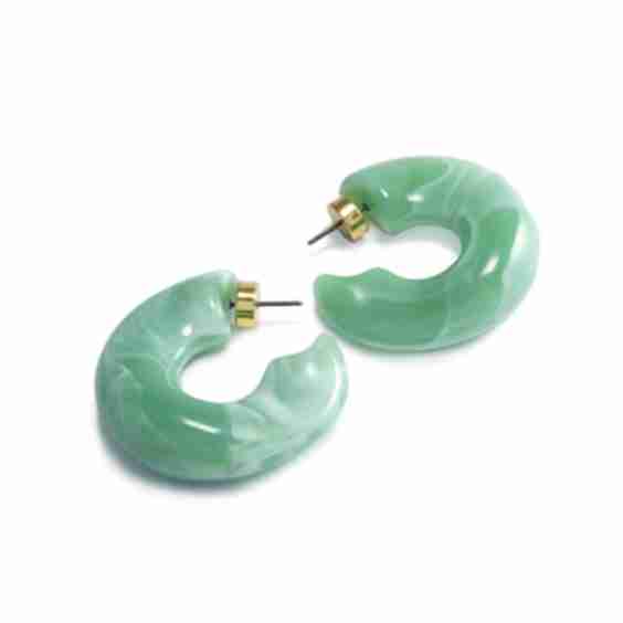 Marbled Rena Resin Hoops