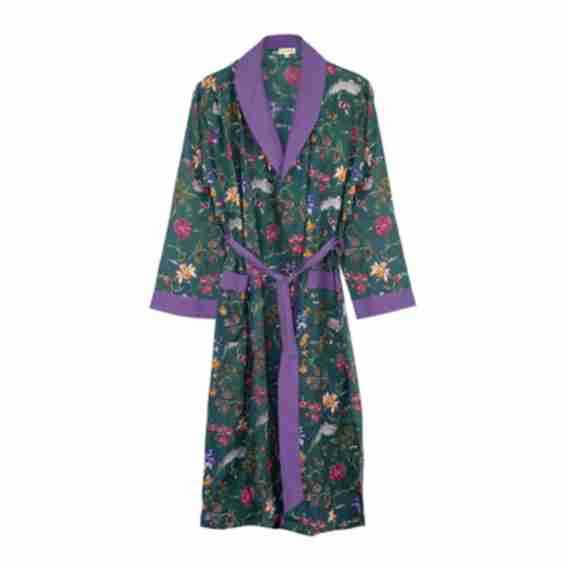Indian Cotton Lavender Fields Robe