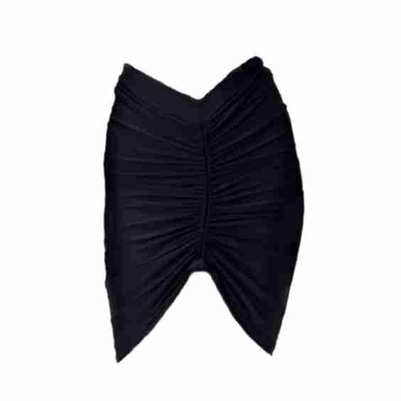 Mini High - Waist Asymmetrical Ruched Casual Skirt