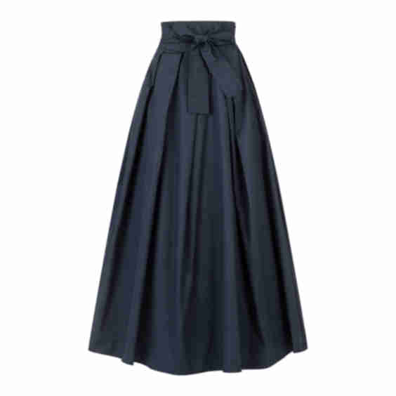 Cotton Maxi Skirt with High Waist 