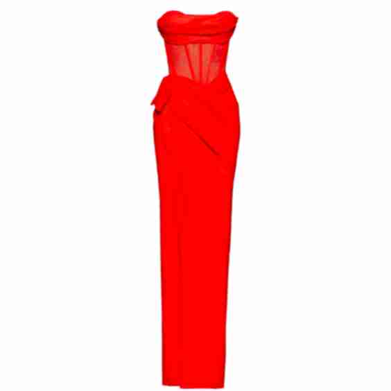 Palermo Corset High Slit Gown 