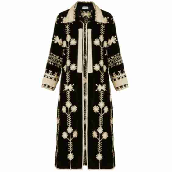 Suki Claret Silk Velvet Coat