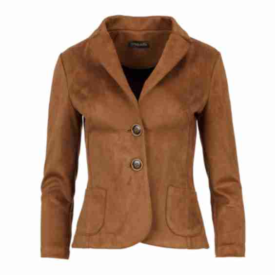 Suede Look Fitted Jacket
