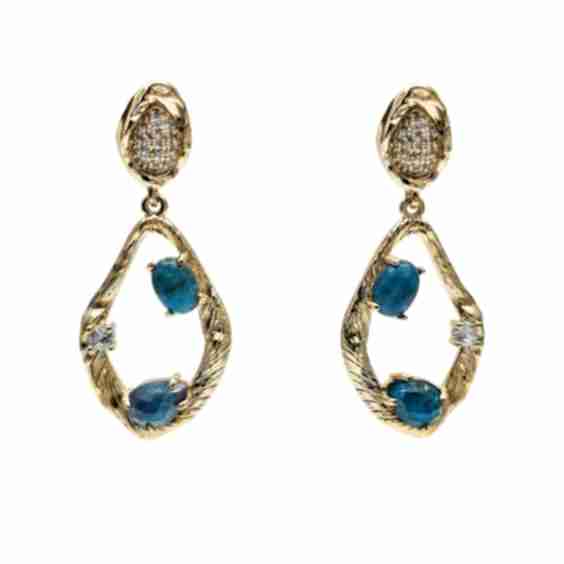 Apatite Adorned Statement Earrings