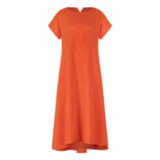 Relaxed Orange Midi Dress