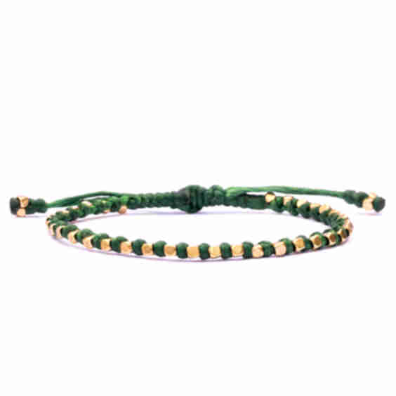 Minimal Brass & Thin Rope Bracelet