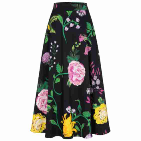 Maxi Skirt With Rose Print