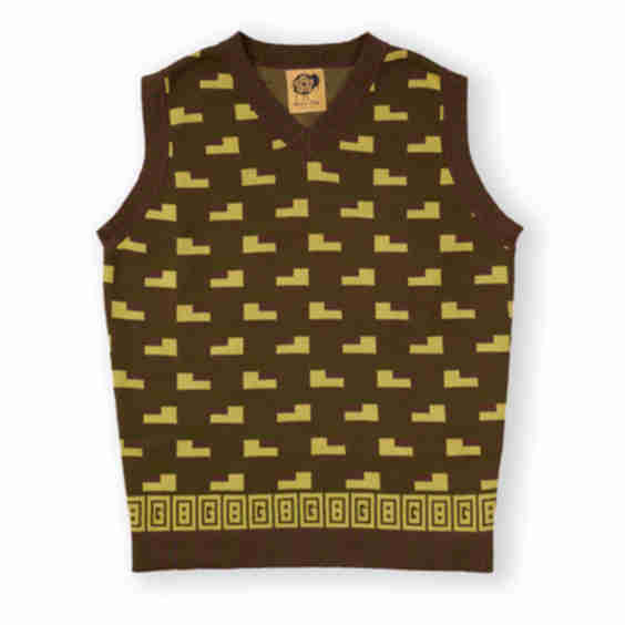 Green Geometric Cotton Tank Top