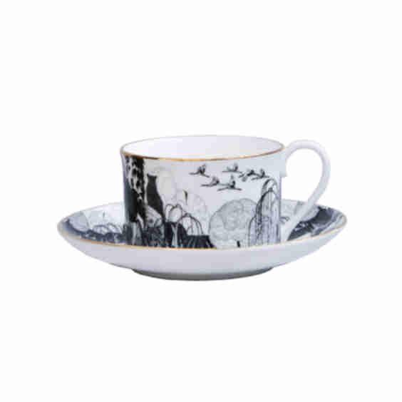 Where The Cats Dream Fine Bone China Tea Cup And Saucer