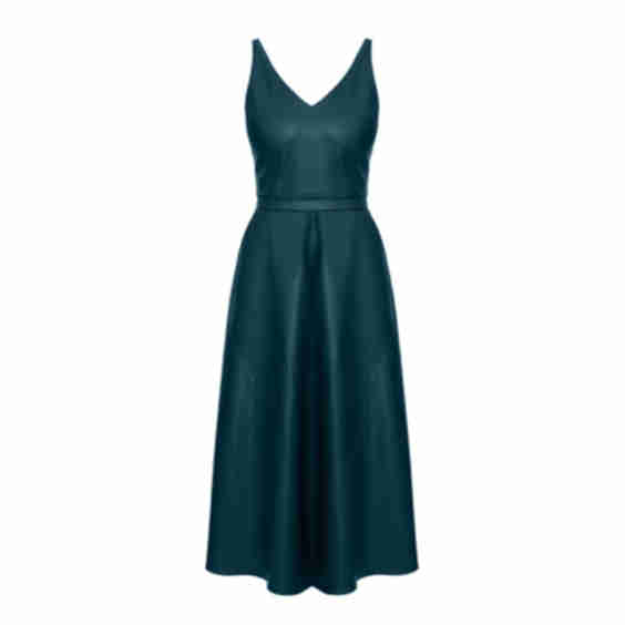 Malou Vegan Leather Midi Dress