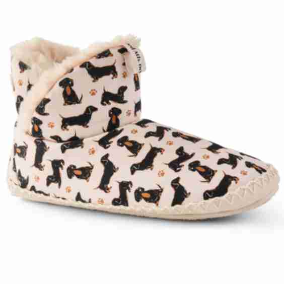 All Over Dachshund Dog Print Slipper Boots