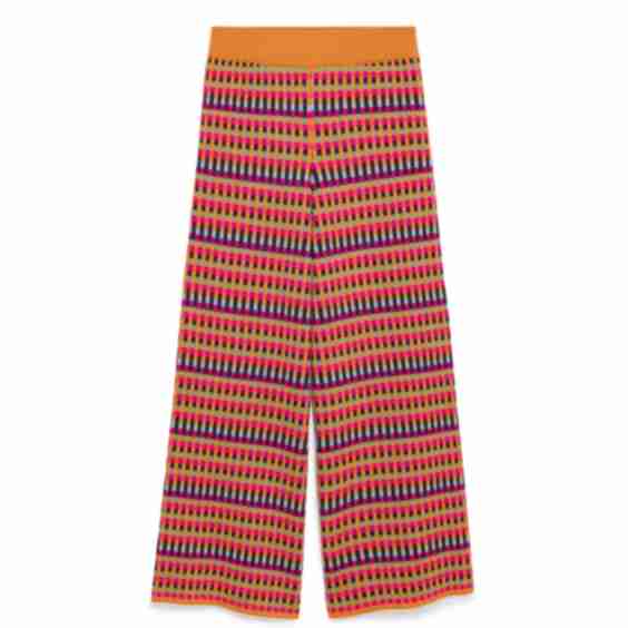 Illusion Organic Cotton Jacquard Knit Trousers