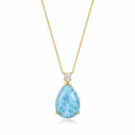 Mermaids Tear Larimar Necklace