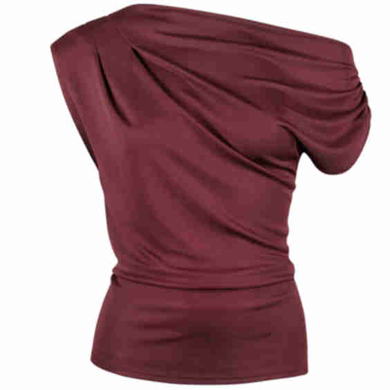 Knuckle Down Claret Drop Shoulder Top