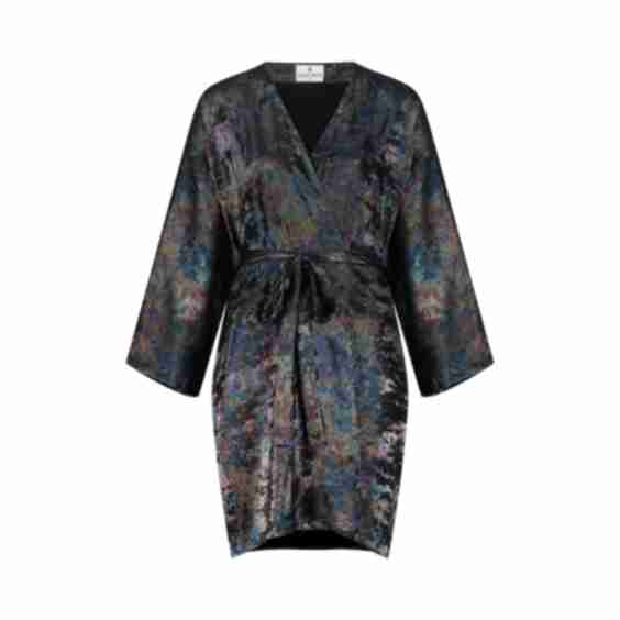 Shadow of Sequin Shimmer Short Kimono