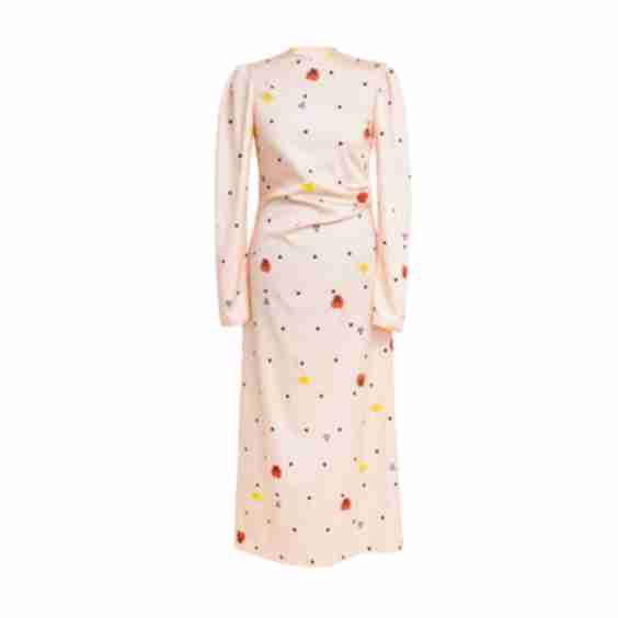 Long Sleeve Midi Dress: Peach Blossom