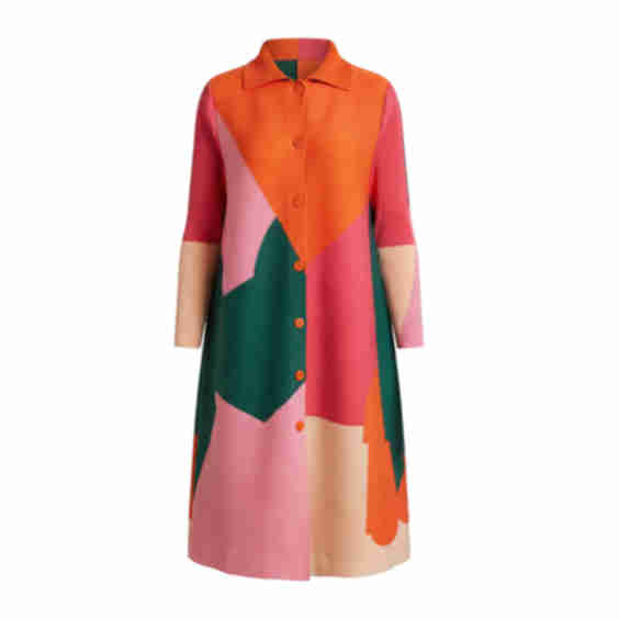 Long Sleeves Blazer Dress with Buttons Design