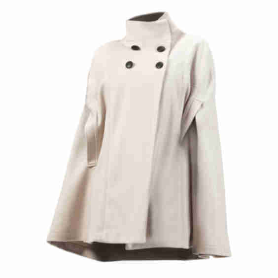 Wool Poncho Pea Coat