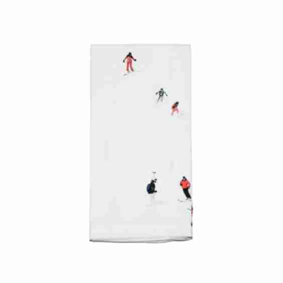 Skiers Printed Linen Napkin