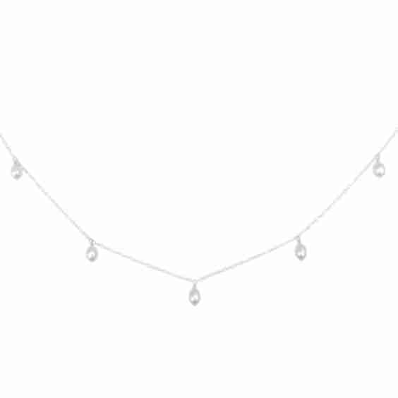 Annalise Five Pearl Sterling Silver Necklace