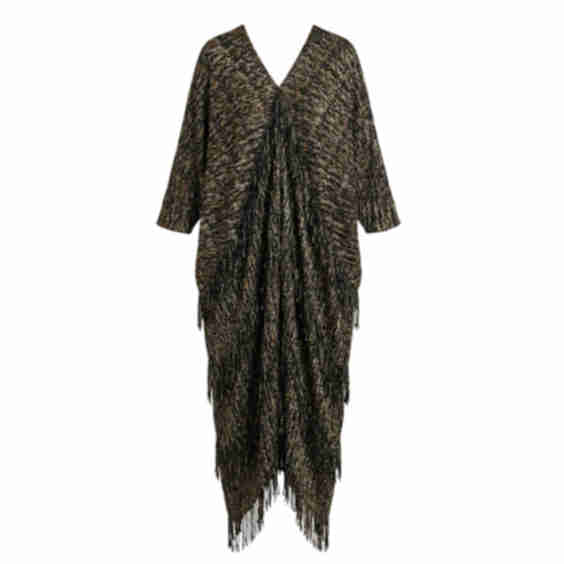 Layers Multi Fringed Tassel Pleated Midi Dress